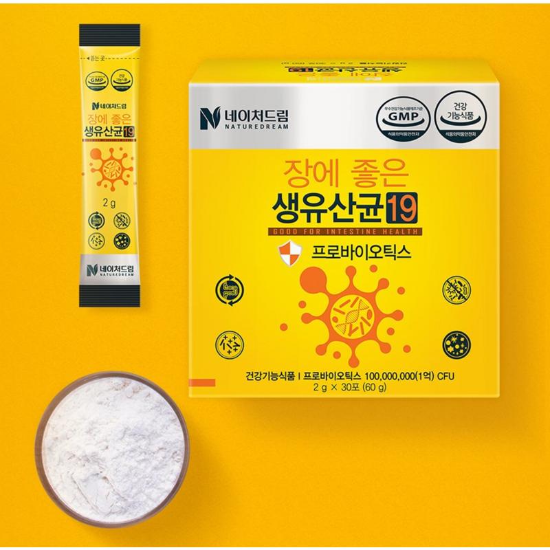 Живые молочнокислые бактерии Nature Dream 19, полезные для кишечника, 30 шт., 60 г, 1 шт.