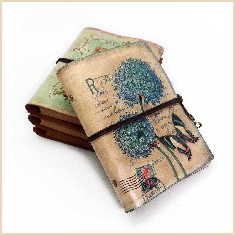 Винтажный канцелярский блокнот из искусственной кожи, креативный планировщик из крафт-бумаги, альбом для рисования, ежедневник, блокнот