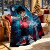 Custom Name Personalized Detective Conan Print Blanket, Home Decor, Bedroom, Sofa, Camping, Couch, Gifts for Birthday Christmas