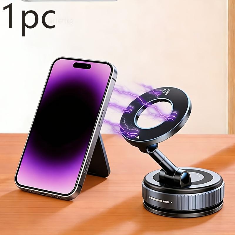 Магнитный держатель для телефона с регулировкой на 360°, подходит для использования в автомобиле и на рабочем столе, совместим с сериями iPhone 16/15/14/12, портативное складное автомобильное крепление