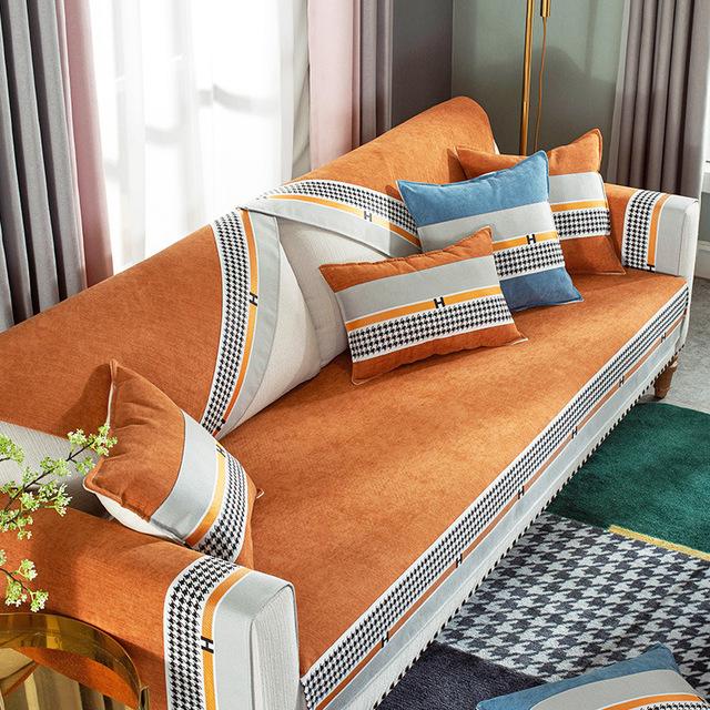 Чехол для дивана Four Seasons Universal Thickening Living Room Decoration Combination Sofa Подушка Нескользящий Чехол для мебели