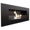 Wall Mounted Bioethanol Fireplace DELTA 2 Black with Glazing TÜV
