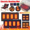 4 Зоны Подогрева Электрическая Грелка USB Подогреваемая Подушка Зимние Теплые Подушки для Путешествий на Открытом Воздухе Кемпинга Сна Стул Подогреваемый Коврик