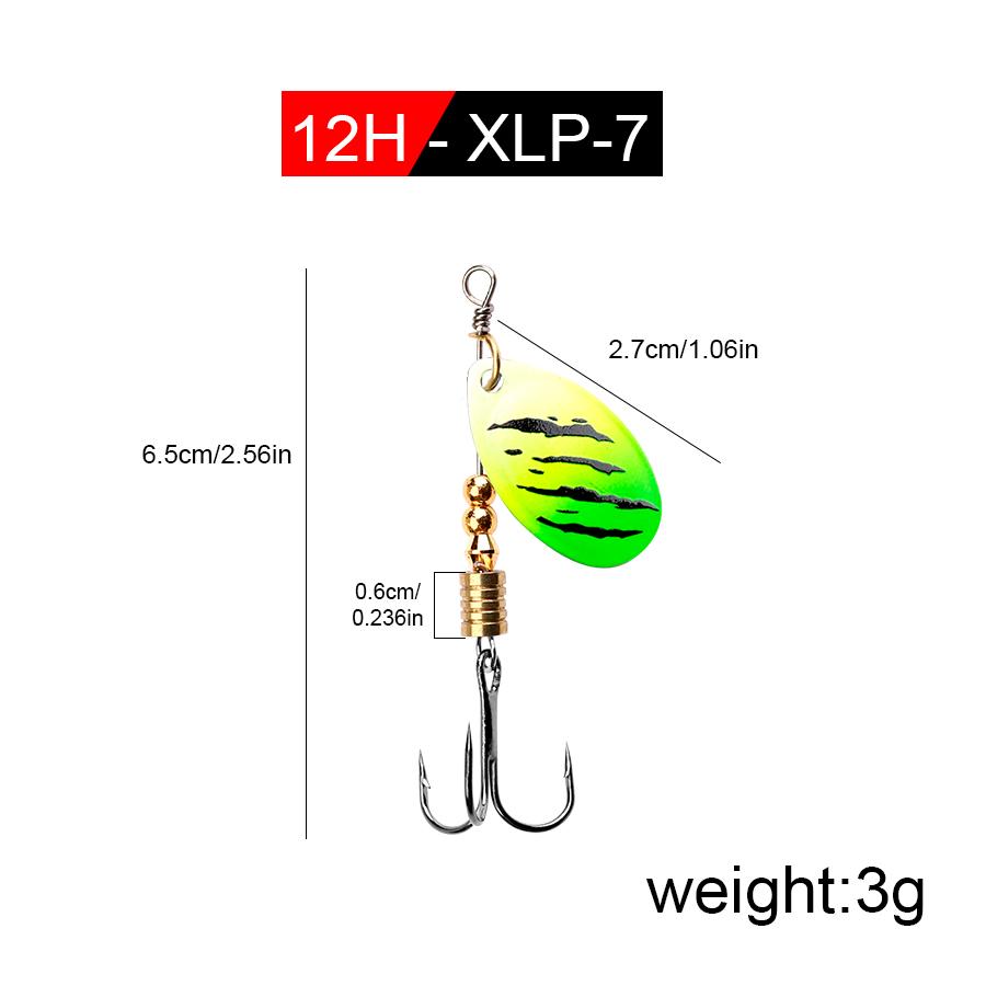 FISH KING Spinner Bait 3,9 г, 4,6 г, 7,4 г, 10,8 г, 15 г, приманки для ложки, металлические приманки для щуки с тройными крючками, искусственная приманка для окуня, рыболовная приманка
