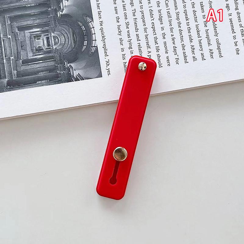 1pc Universal Silicone Wristband Phone Holder Finger Ring Phone Hand Band Bracket Push Pull Grip Phone Stand Sticker Accessories