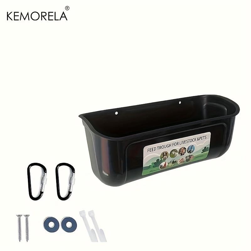KEMORELA 1 шт. Больмая подвесная кормушка для кур - Конструкция без беспорядка для домашней птицы, уток, гусей - Прочная, монтируемая на забор, вместительная миска