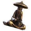 Миниатюрная фигурка аквариума Садовая статуэтка рыбака Фигурка рыбака Наружная скульптура Газон Офис Дом Настольные украшения