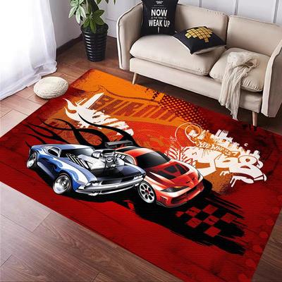 H-Hot Wheels-Тематический Большой Ковер для Спальни и Гостиной Стильный Ковер Зональный Длинный Коврик для Коридора Прихожей Износостойкий