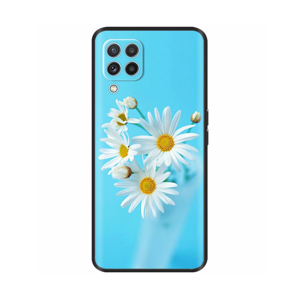 Чехол для Samsung Galaxy A12 M12 F12 2021 Цветочный Рисунок Силиконовый Защитный Чехол Для SamsungA12 A 12 M 12 SM-M127F Чехлы Бампер
