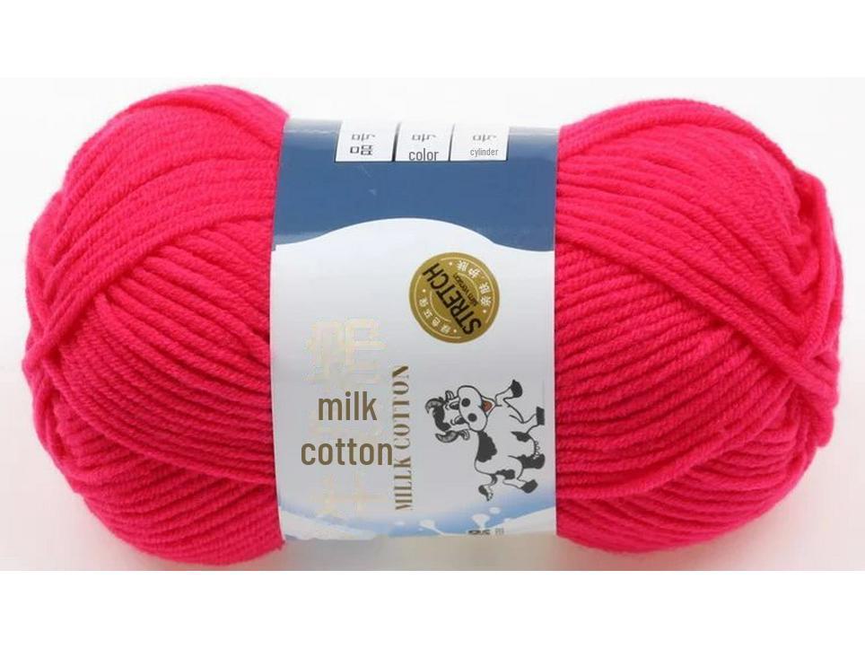 Комплект из 5 нитей детской шерстяной шапки и шарфа из молочной хлопковой пряжи средней толщины, ручная работа