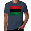 Distressed Afroamerican Panafrican Unia Flag Tshirt Relaxed Fit Casual Short Sleeve Top