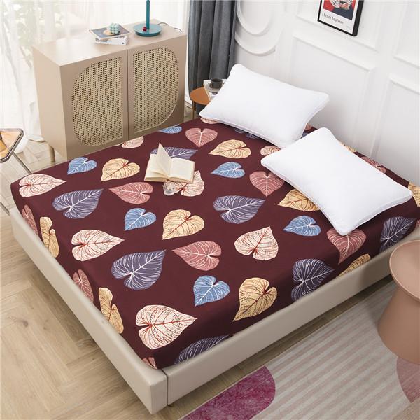 Printed Waterproof Bed Mattress Protector Anti-mite Bed Mattress Topper Breathable Soft Bed Cover No Pillowcase