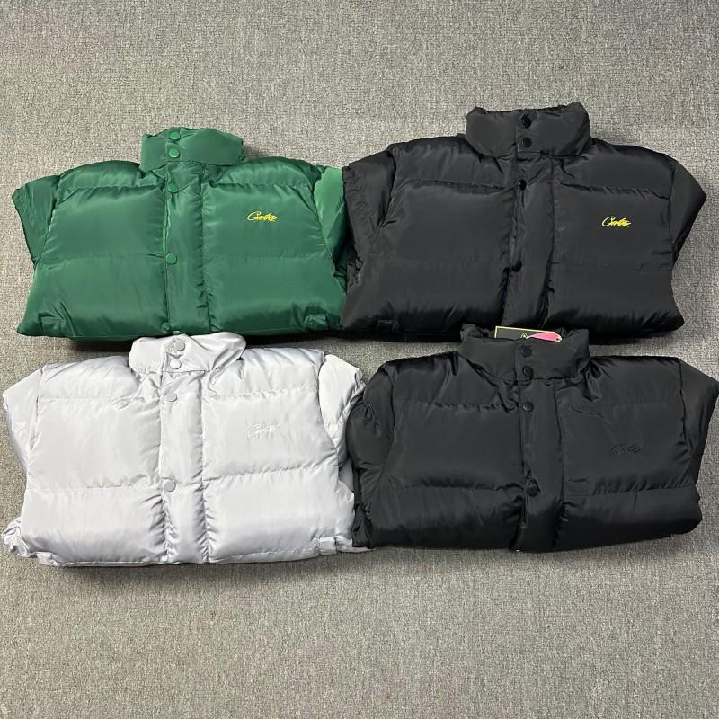 Corteiz Alcatraz Streetwear Padded Jacket Mens Winter Thick Warm Embroidered Casual Coat