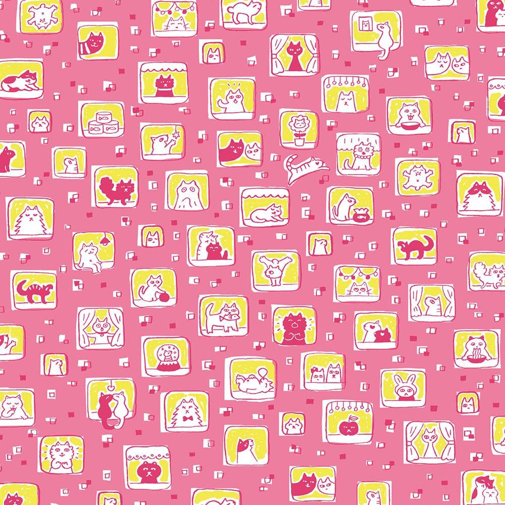 Toyo Origami Цветная бумага Чиёгами 15см 8 40 5187 Бумага с котами, квадратная, узоры, листы,