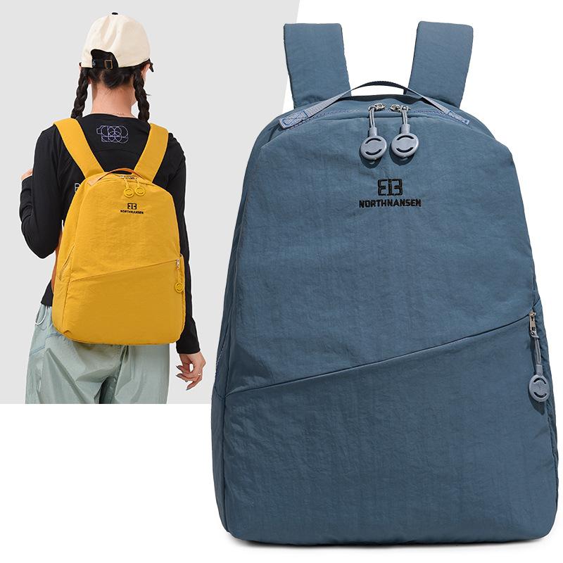 Schoolbag Ultra Light Solid Color Backpack Leisure Style Work Commuter Daily Outdoor Travel Storage Bag Stylish and Simple School Bag