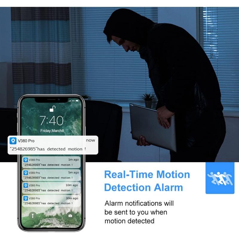 Home security camera Indoor WiFi camera 1080p HD Smart Dome monitoring system Human motion detection night vision pet baby monitor