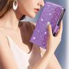Кожаный чехол-книжка для Samsung Z Fold5: Блестящий однотонный чехол с многокаратной молнией