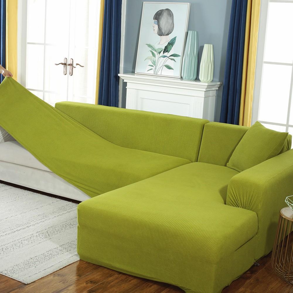 Сплошной цвет, бархатный эластичный чехол для дивана, современный простой диван для гостиной, встроенный диван для домашних животных, подушка