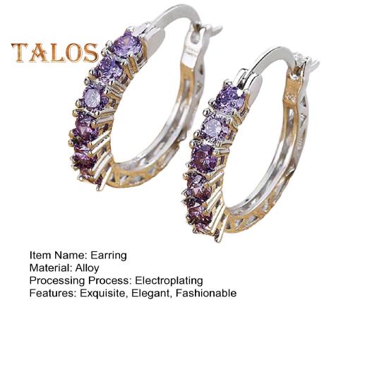 Серебряные серьги-кольца для женщин Серьги-кольца с кубическим цирконием на День матери Подарки на годовщину, день рождения