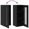 Highboard in Black Oak Look 34.5 x 34 x 180 cm Particleboard