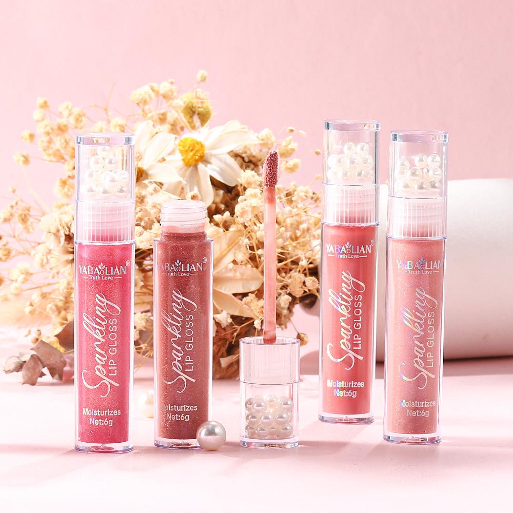 Pearl Glitter Lip Gloss Waterproof Shimmering Lip Gloss Hydra Moist Long Lasting Candy Color Sexy Lip Glaze