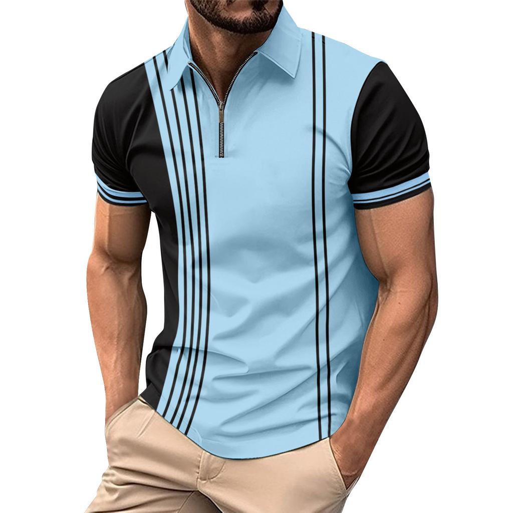 Мужская летняя дышащая рубашка с короткими рукавами и культурой отдыха