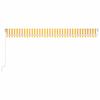 Manual Retractable Awning with LED Lights 600 x 300 cm Yellow and White