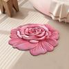 Коврик для пола 3D Цветочный дизайн Нескользящая точечная основа Быстросохнущий Плюшевый ковер Мягкий Комфортный Коврик для ванной Домашний декор