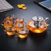 Glass Teapot With Stainless Steel Tea Strainer Infuser Flower Kettle Kung Fu Teawear Set Puer Oolong Heat Resistant Pot