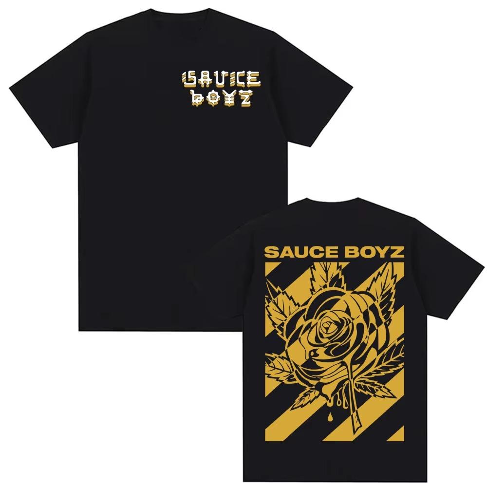 Rapper Eladio Carrion Sauce Boyz Album Print T Shirts Men Women pure Cotton T Shirt Streetwear summer Fashion Vintage Gothic Top
