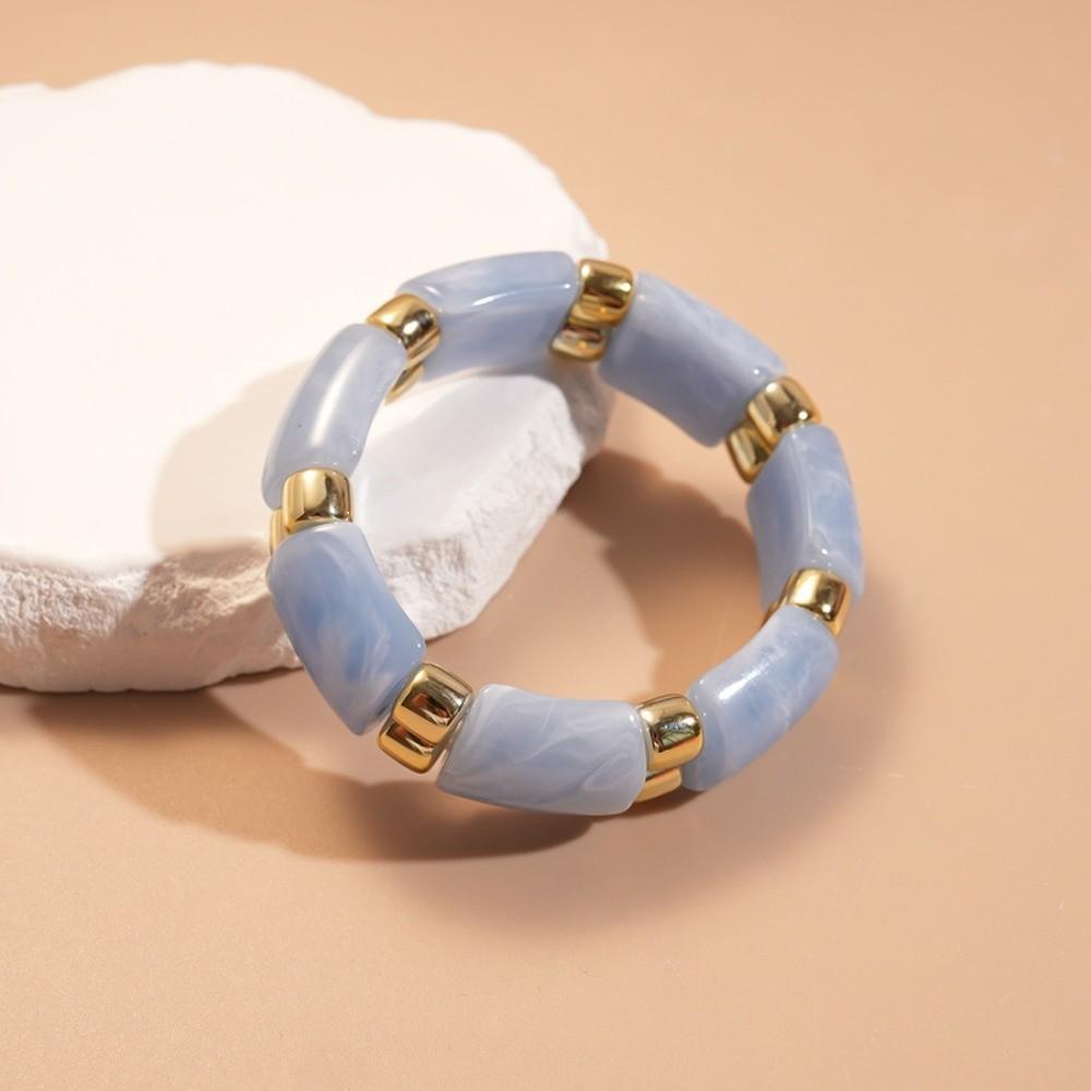 Bohemian Acrylic Bangle Geometric Retro Hand Ring Temperament Exaggerated Bracelet Summer