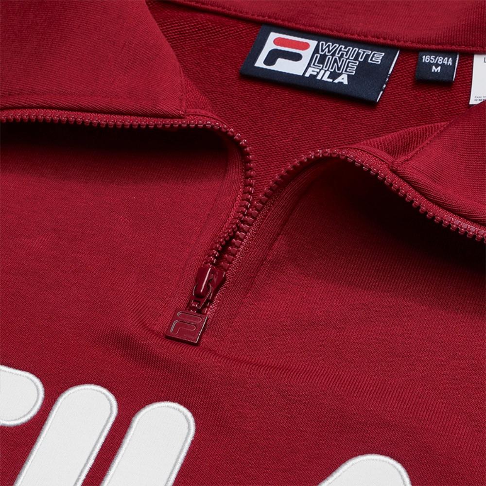Fila Оригинальная Мода Классический Ретро Повседневный Универсальный Удобный Свободный Свитшот Пуловер Женский свитшот Красный F61W549204FWI