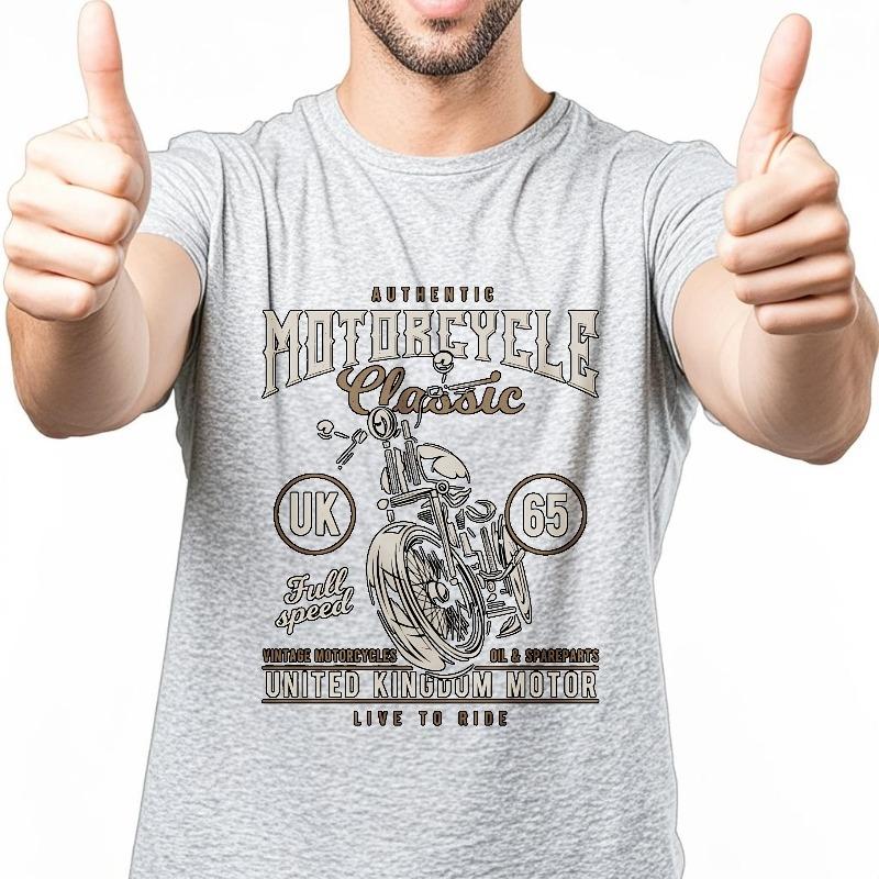 Black Summer Man Tshirt Authentic Motorcycle Classic Uk 65 Full Speed Vintage Motorcycles United Kingdom Motor Live To Ride