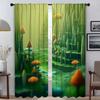 Разделение Грибного Мира Украшения Хэллоуина Шторы для Гостиной Шторы для Комнаты 2 Панельные Шторы Для Домашнего Интерьера