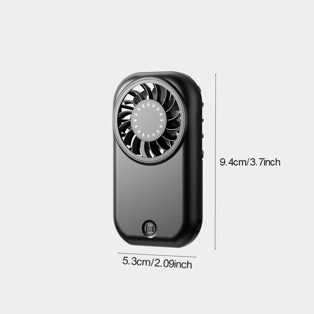 Портативный вентилятор, Ручной вентилятор, Перезаряжаемый, 1200 мАч, USB, Type-C, Тихий, 5 уровней скорости, Маленький, Мини-вентилятор
