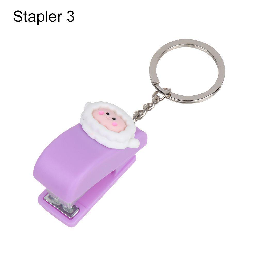 Binder Tools Cartoon Cute Stapler Paper Clips Push Clip Mini Stapler Document Binding Hoops