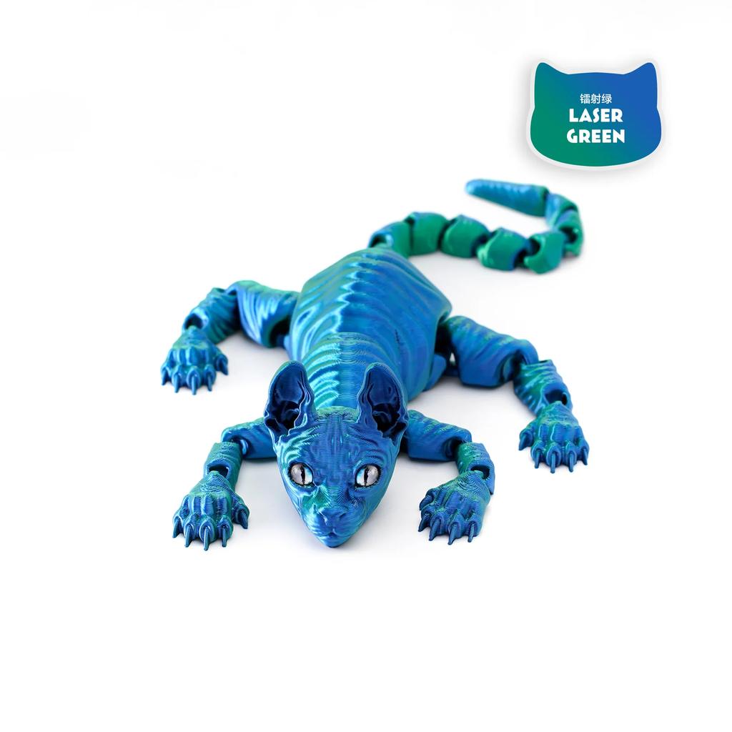 3D-печатная игрушка-антистресс в виде кошки сфинкс, реалистичная фигурка без шерсти, шарнирная кошка, забавная игрушка для любителя кошек, коллекционера, украшение для дома