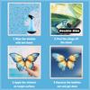 Spring 2026 New Butterfly Hummingbird Flower Static Cling Window Stickers for Home Decor Room Atmosphere