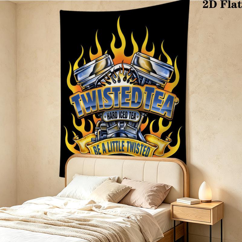 Tea Wall Tapestry Aesthetic Wall Hanging Printed Fabric Blanket Decorative Tapestries For Bedroom Living Room Home Decor
