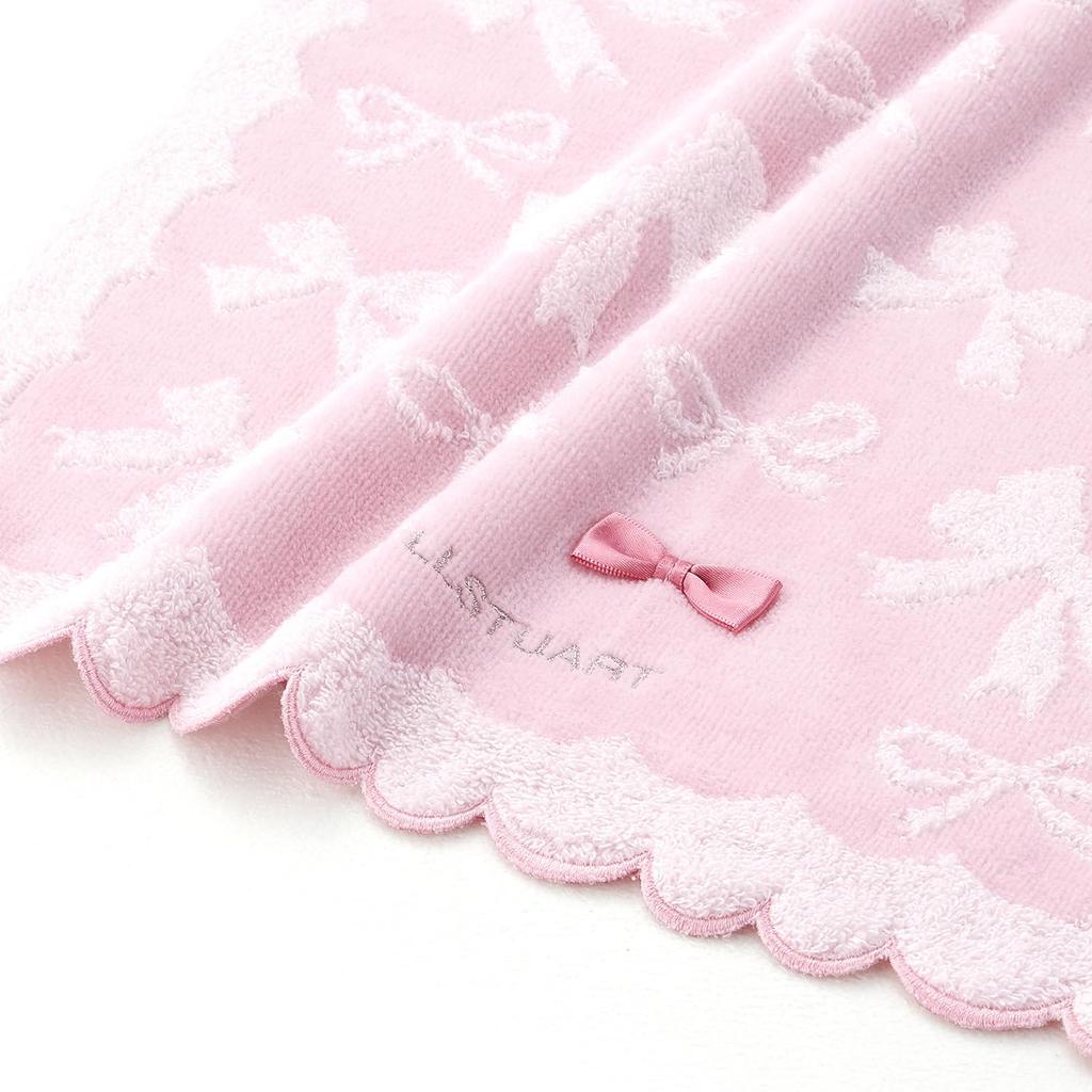 JILL STUART Charming Ribbon Face Towel, Pink, Ribbon, Scala, 58-1942150, Approx. 34 x 80cm