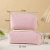 Large Capacity Pencil Case Corduroy Toiletry Organizer Fashion Velvet Makeup Pouch  Lady
