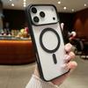 Роскошный магнитный жесткий чехол для телефона для iPhone 17 Air 16 16e 15 14 Plus 13 12 11 Pro Max Magsafe Беспроводная зарядка Прозрачный Funda