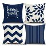 Linen Geometric Style Modern Print Home Sofa Living Room Pillow Cushion Pillow Case Pillow Case
