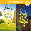 Bees Pattern Wind Chimes Glass Artisanal Craft For Porch Garden Decoration Memorial Accessories Harmonious Outdoors top sale