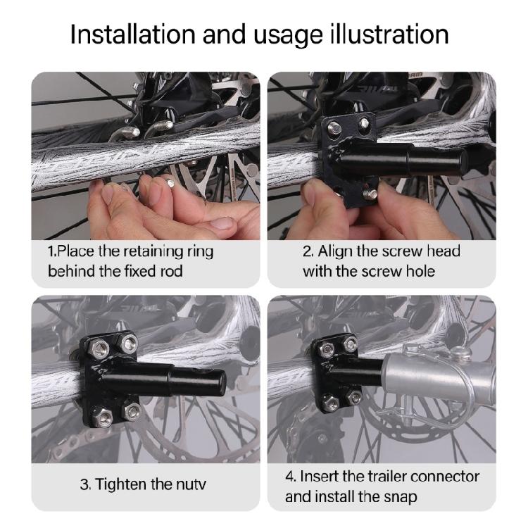 Адаптеры крепления фаркопа для прицепа велосипедного Портативный соединитель фаркопа для велосипедного прицепа Замена сцепного устройства для велосипедного прицепа