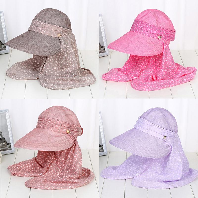 Женская женская шляпа с козырьком, летняя солнцезащитная пляжная складная кепка с широкими полями, летняя