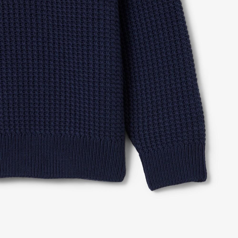 Lacoste Мужской свитер с ажурной вязаной воротником AH5205-55N166