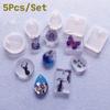 Liquid Silicone Mold DIY Resin Making Jewelry Pendant Necklace 5pcs Craft Tool