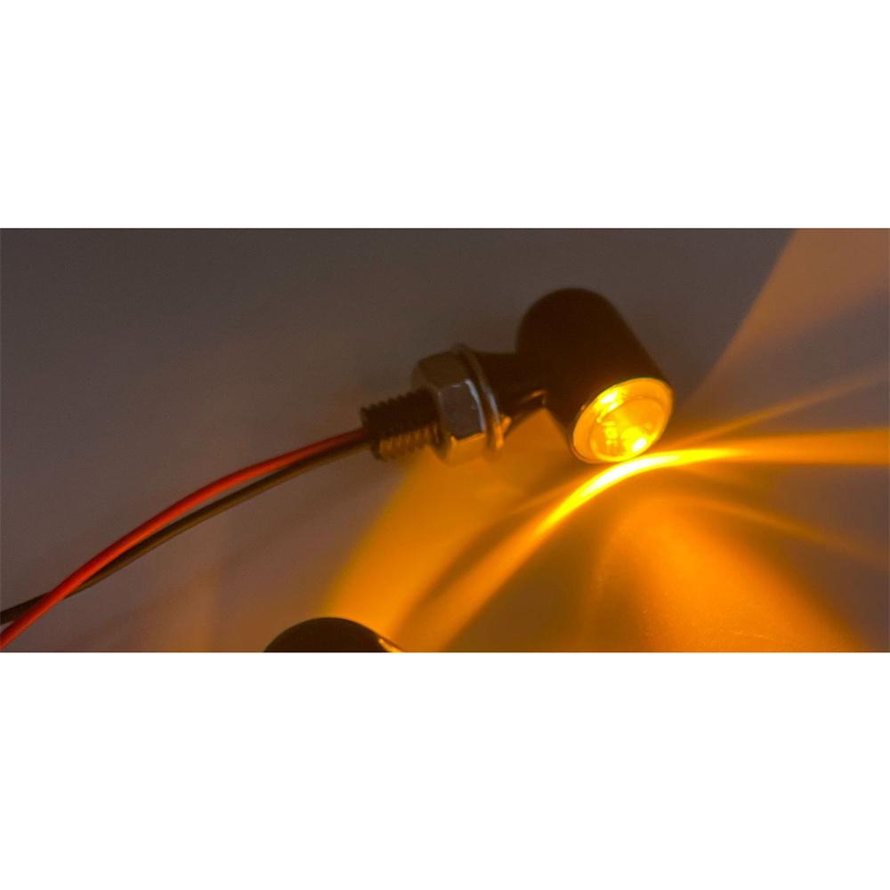 2x Motorcycle Turn Signal Amber Lights Blinker Smoke Lamps For Most Motorcycle