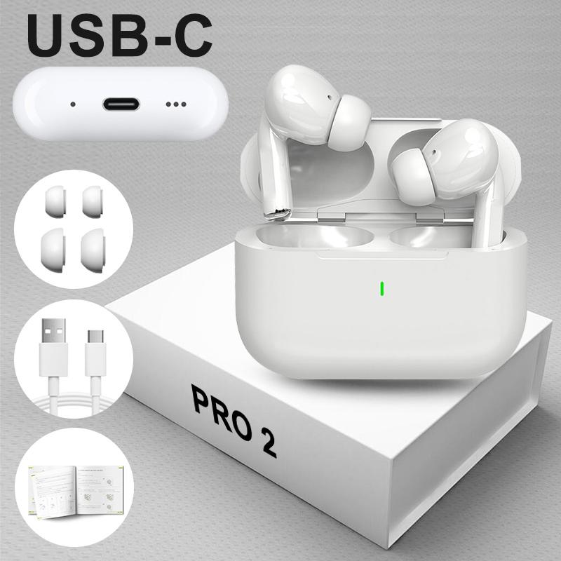 Air Pro Wireless Earphones Bluetooth Headset Pro 2 TWS Earbuds USB-C Type Cable Pop-up Window For IOS Android With Box Full Set